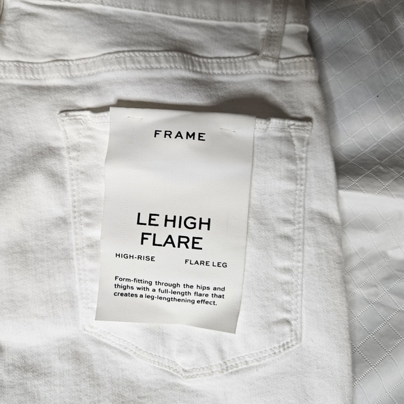 FRAME  Le High Flare White High Rise Jeans SZ 31 - Picture 6 of 6
